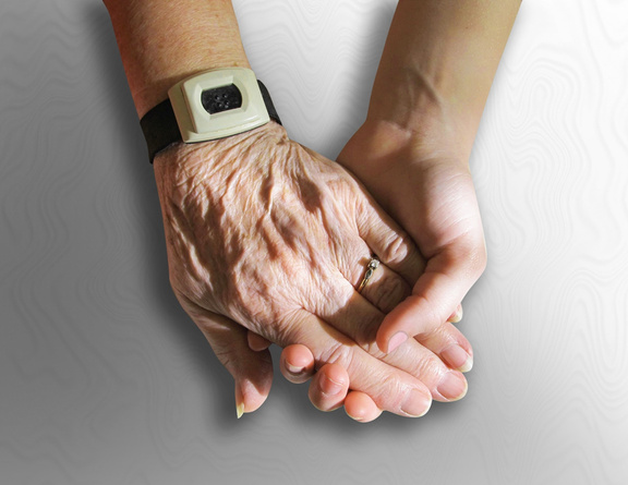 Older Couple Holding Hands